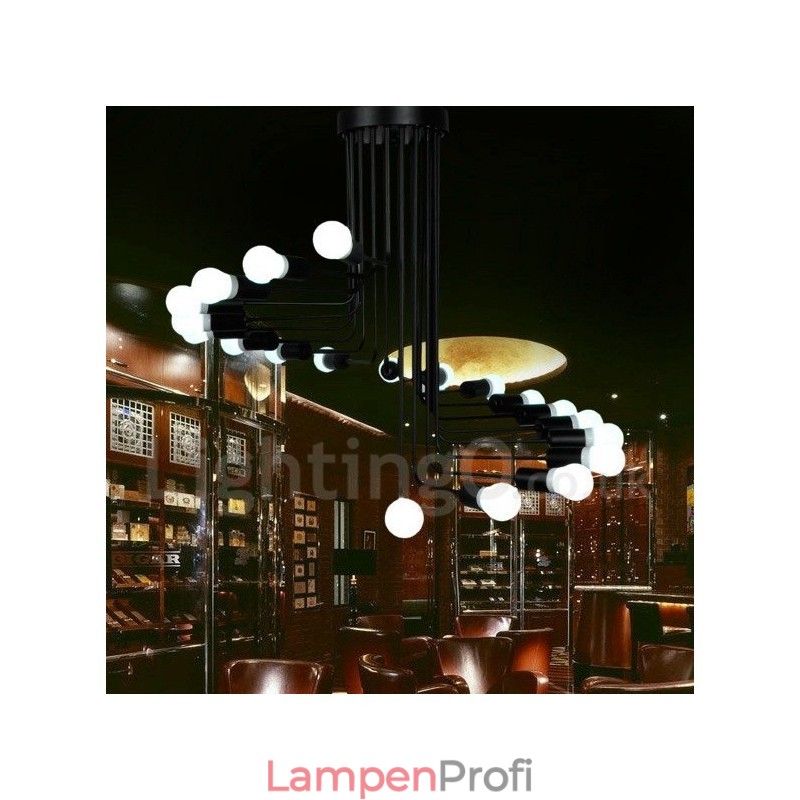 Schwarze zeitgenössische Kronleuchterlampe