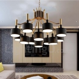 Moderne zeitgenössische 12 Licht 2 Tier Kronleuchter Lampe Licht
