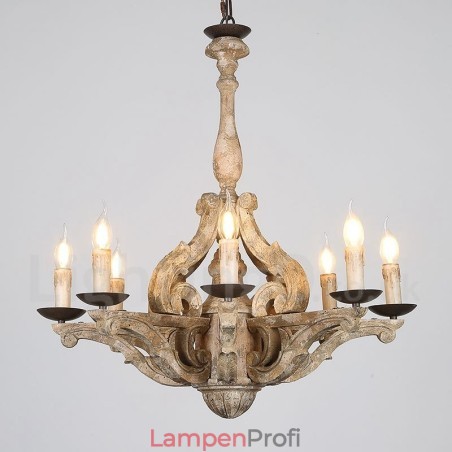 8 Licht Vintage Retro Holz Kronleuchter Lampe Licht 8 Licht Vintage Retro Holz Kronleuchter Lampe Licht