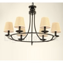 Country Retro 6-flammige einstöckige Kronleuchterlampe