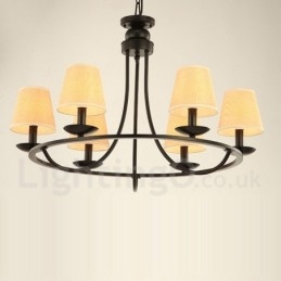 Country Retro 6-flammige einstöckige Kronleuchterlampe