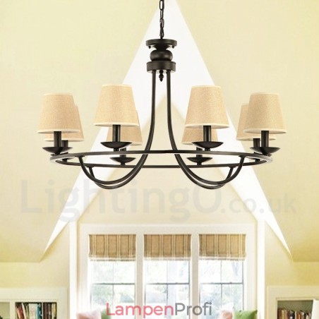 Country Retro 8-flammige einstöckige Kronleuchterlampe Country Retro 8-flammige einstöckige Kronleuchterlampe