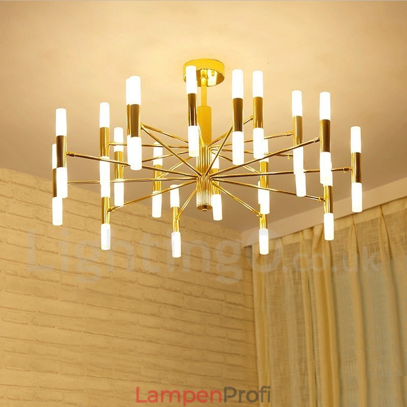 40 Licht Golden 2 Tier Moderne zeitgenössische Kronleuchter Licht Lampe