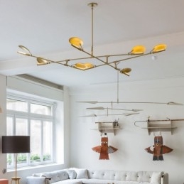 Moderne zeitgenössische 8-Licht-Kronleuchter-Lampe