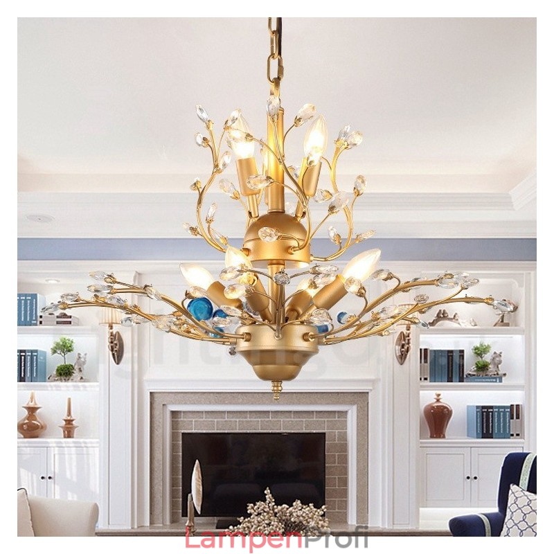 60 cm Höhe 45 cm Breite Moderne zeitgenössische 7 Licht Kronleuchter Lampe Licht