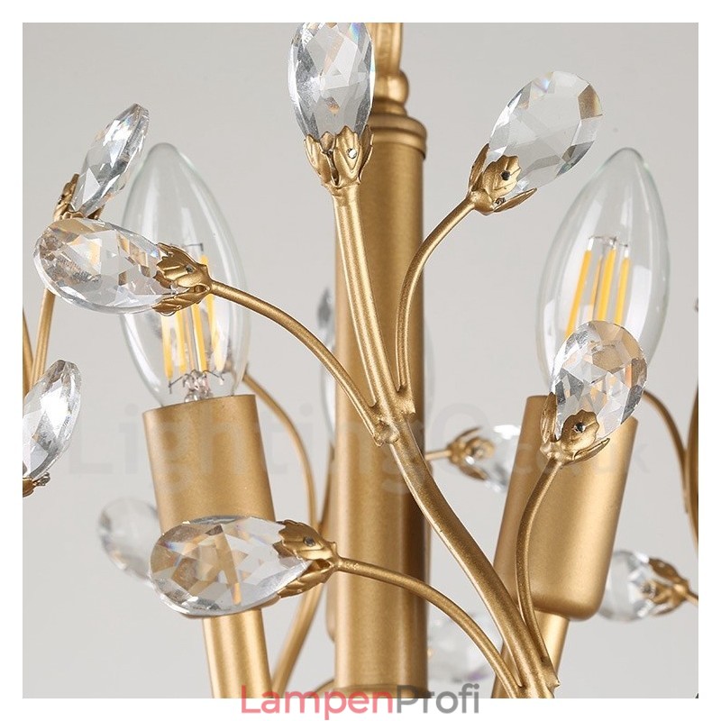 60 cm Höhe 45 cm Breite Moderne zeitgenössische 7 Licht Kronleuchter Lampe Licht