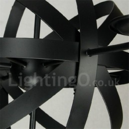 Retro Vintage Metall 6 Licht Single Tier Kronleuchter Licht