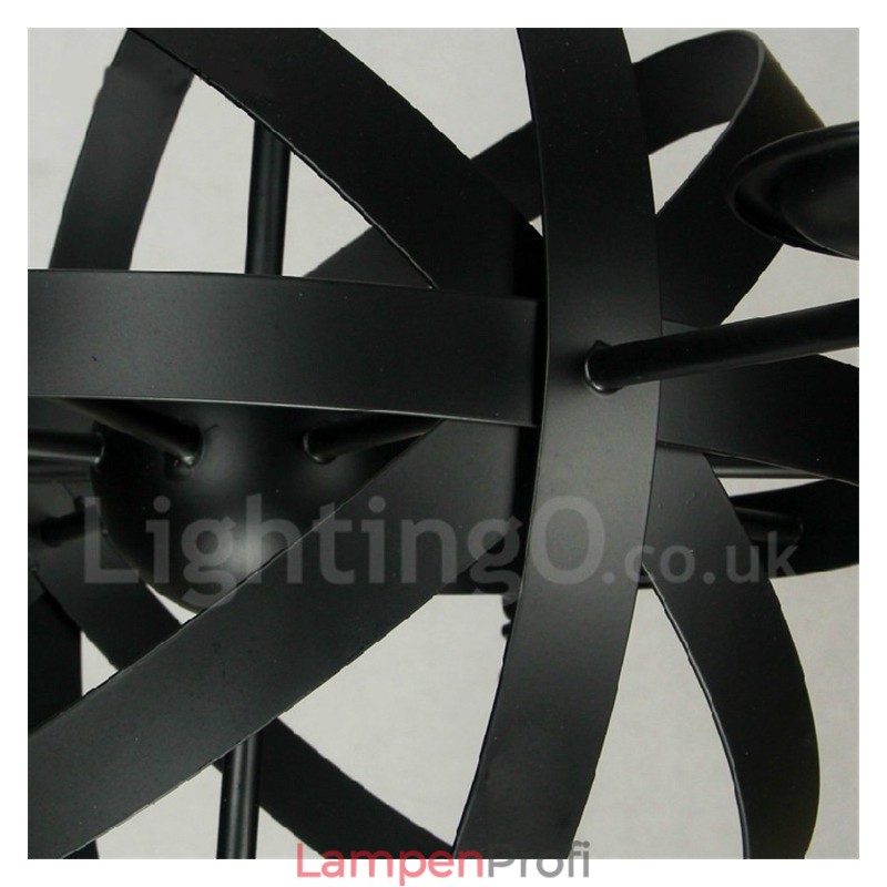 Retro Vintage Metall 6 Licht Single Tier Kronleuchter Licht