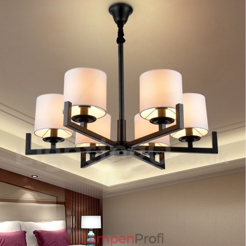 Moderne zeitgenössische 6 Licht Single Tier Kronleuchter Lampe Licht