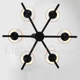 Moderne zeitgenössische 6 Licht Single Tier Kronleuchter Lampe Licht