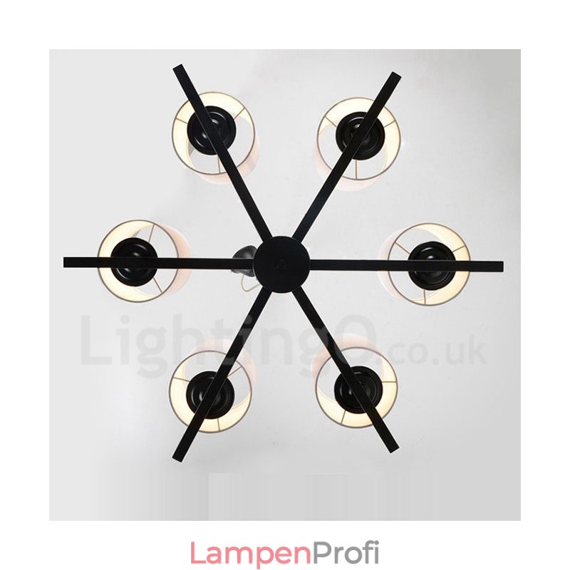 Moderne zeitgenössische 6 Licht Single Tier Kronleuchter Lampe Licht