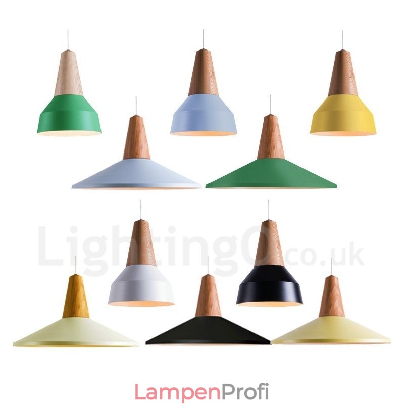 1 Licht Moderne zeitgenössische Holz Pendelleuchte