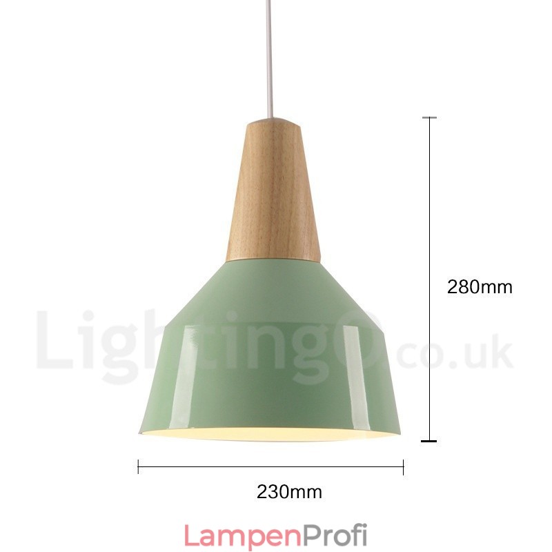 1 Licht Moderne zeitgenössische Holz Pendelleuchte