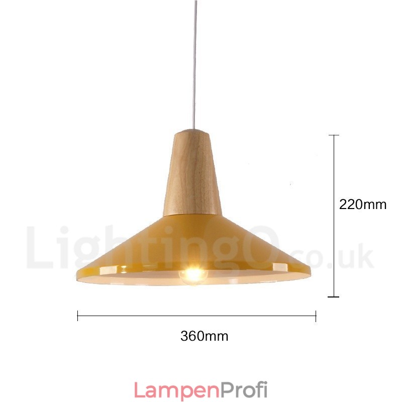 1 Licht Moderne zeitgenössische Holz Pendelleuchte