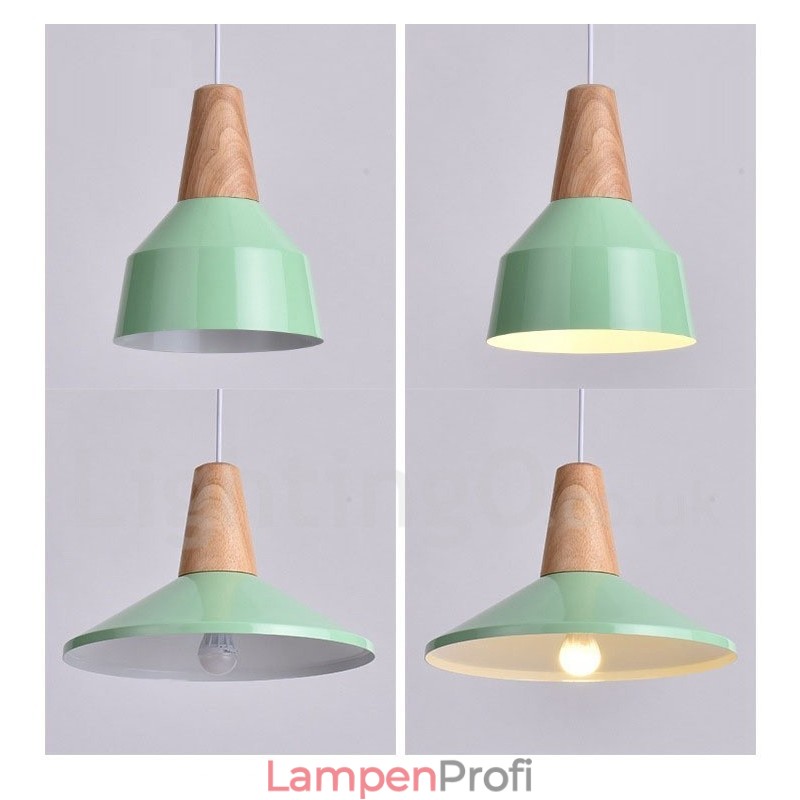 1 Licht Moderne zeitgenössische Holz Pendelleuchte