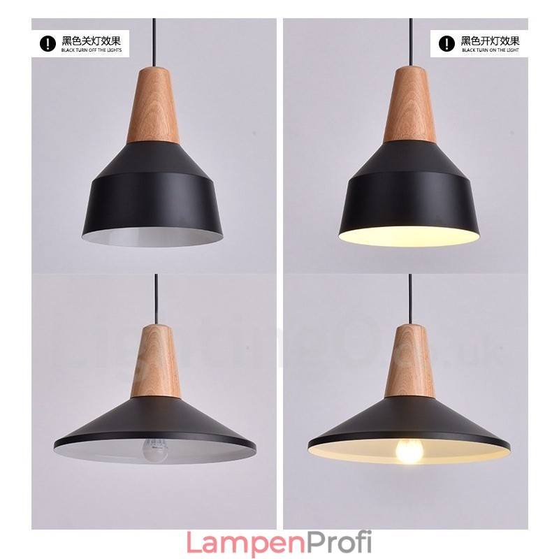 1 Licht Moderne zeitgenössische Holz Pendelleuchte