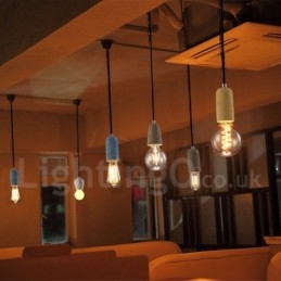 1-flammige rustikale Lodge-Beton-Pendelleuchte