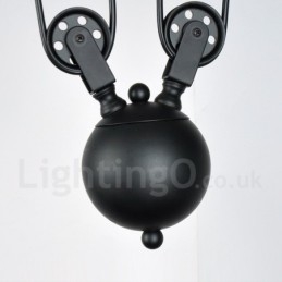 3-flammige Pendelleuchte aus Metall im Vintage-Stil