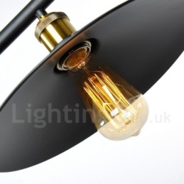 3-flammige Pendelleuchte aus Metall im Vintage-Stil