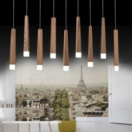 1 Licht Moderne zeitgenössische Holz Pendelleuchte