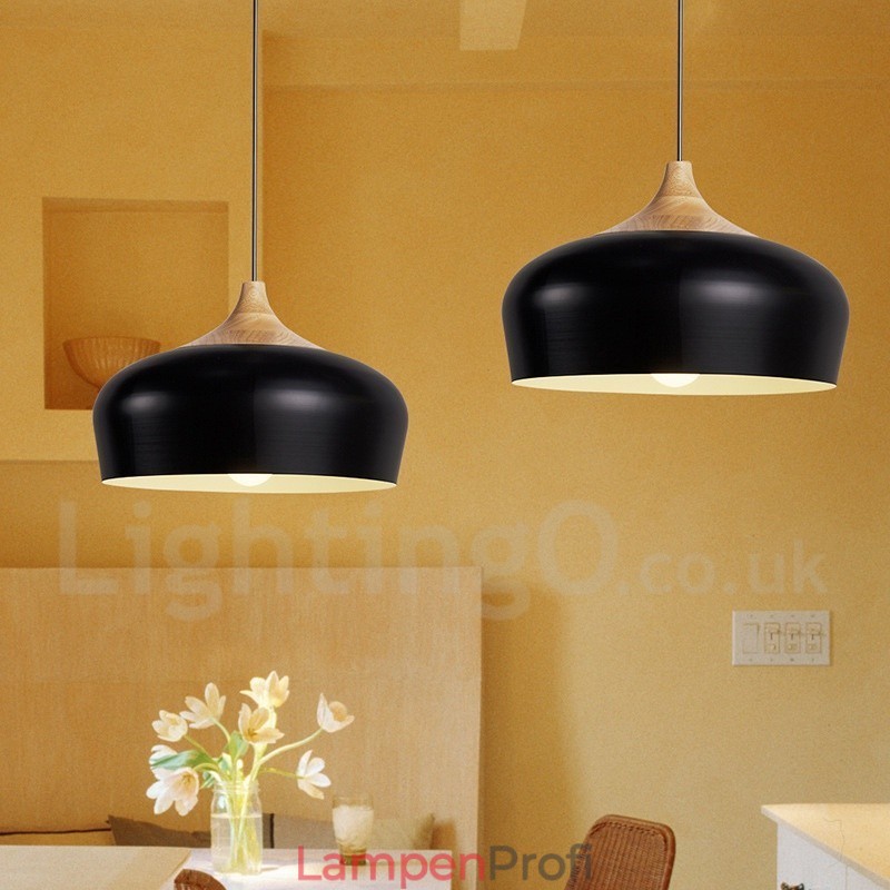 1 Licht Moderne zeitgenössische Holz Pendelleuchte