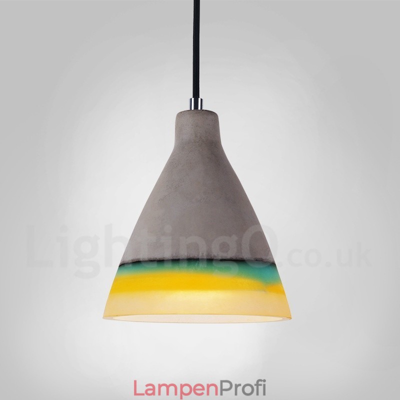 1-flammige Vintage-Beton-Pendelleuchte