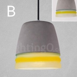 1-flammige Vintage-Beton-Pendelleuchte
