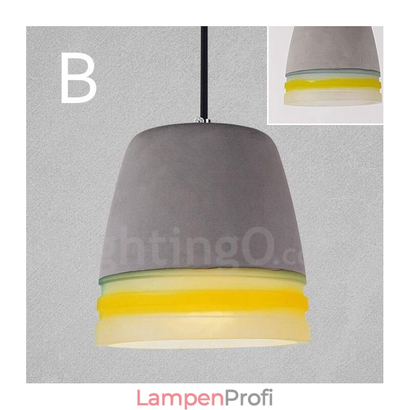 1-flammige Vintage-Beton-Pendelleuchte