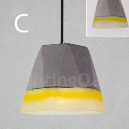 1-flammige Vintage-Beton-Pendelleuchte