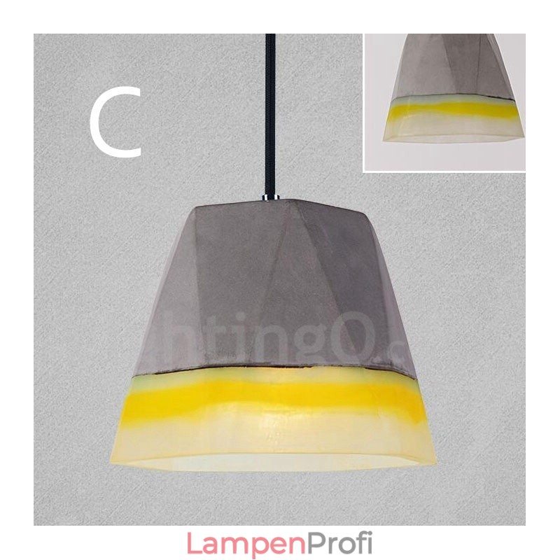 1-flammige Vintage-Beton-Pendelleuchte