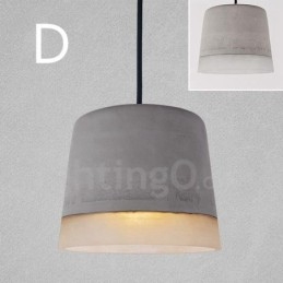 1-flammige Vintage-Beton-Pendelleuchte