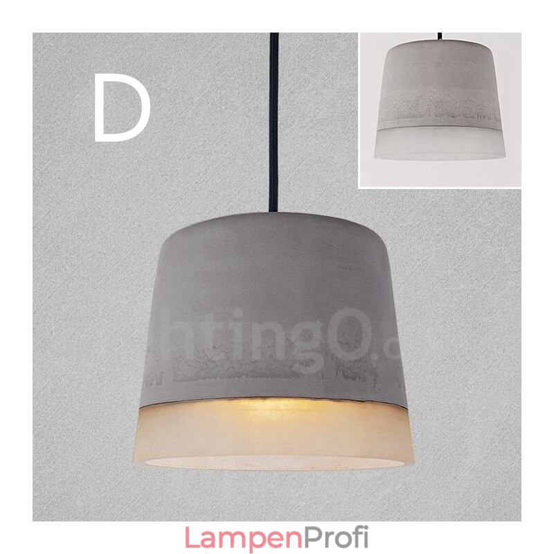 1-flammige Vintage-Beton-Pendelleuchte