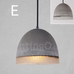 1-flammige Vintage-Beton-Pendelleuchte
