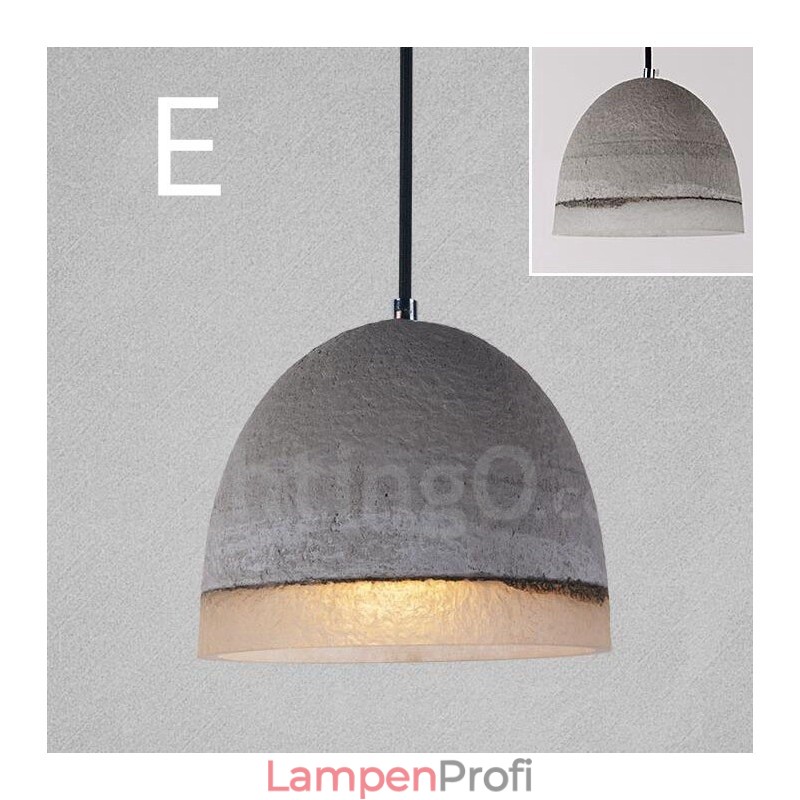 1-flammige Vintage-Beton-Pendelleuchte