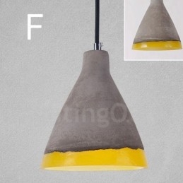 1-flammige Vintage-Beton-Pendelleuchte