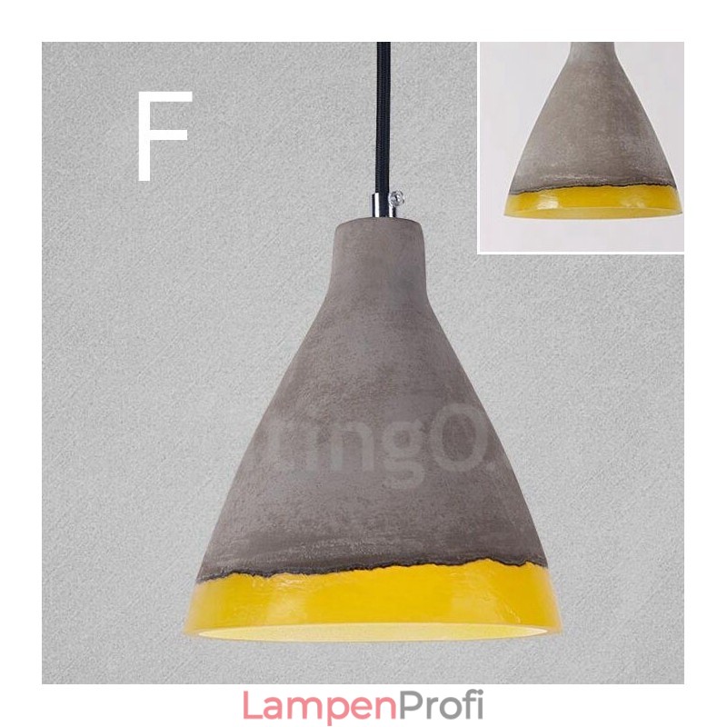 1-flammige Vintage-Beton-Pendelleuchte