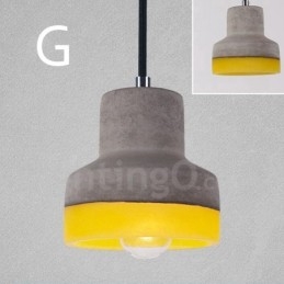 1-flammige Vintage-Beton-Pendelleuchte