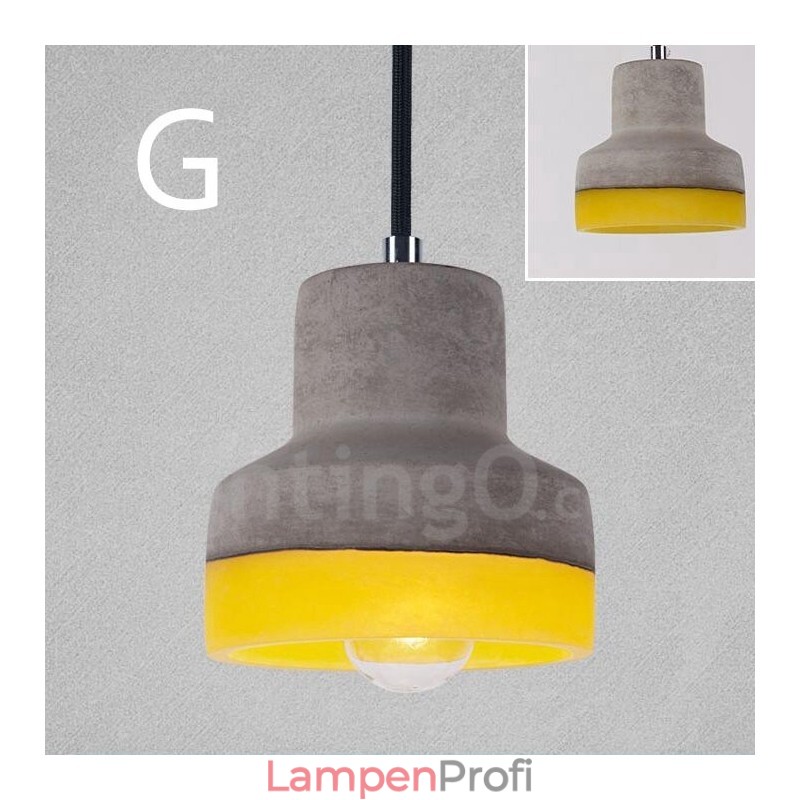 1-flammige Vintage-Beton-Pendelleuchte