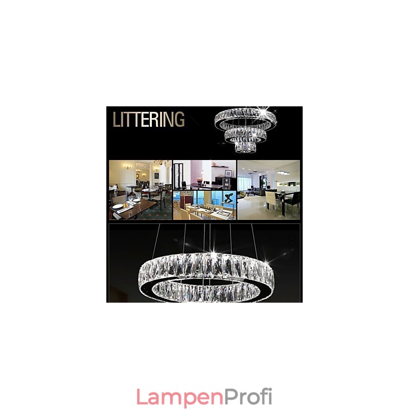 Kristall-Kronleuchter Lichter Moderne Beleuchtung Drei Ringe D305070 K9 Große Kristall Deckenleuchten