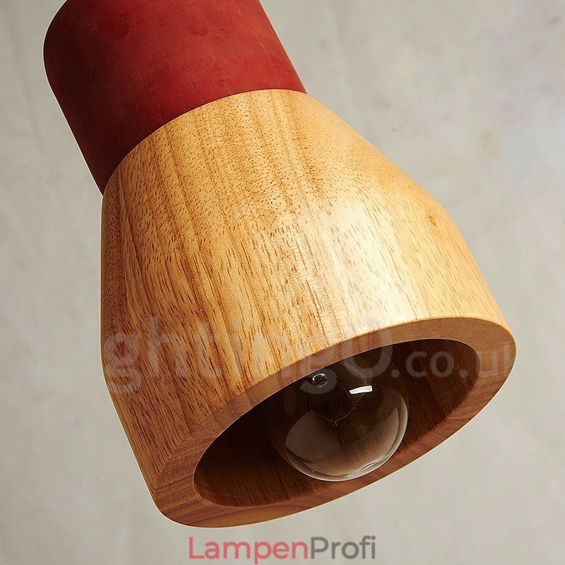 Vintage Holz Beton Pendelleuchte