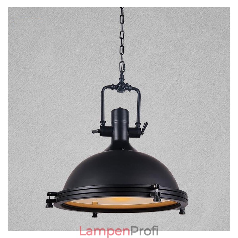 Schwarze Vintage-Pendelleuchte aus Metall