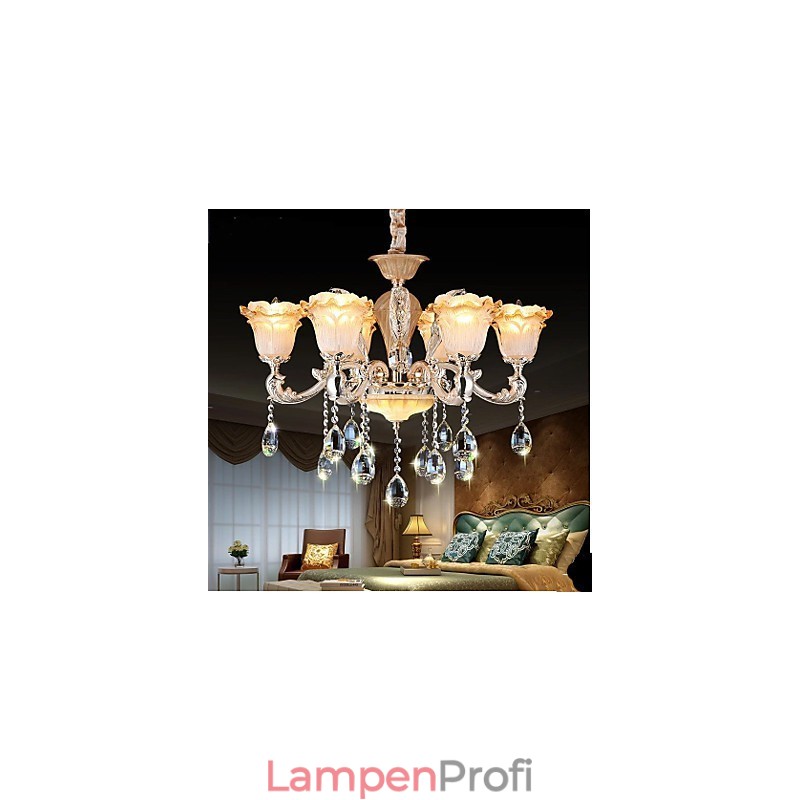 Europäischer Stil Retro Kristall Pendelleuchte Americange Lampe