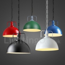 Vintage Mehrfarbige Metall Pendelleuchte