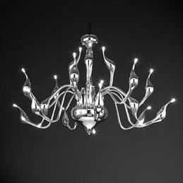 Moderne Kronleuchterleuchte 18 Lichter G4 Chrom-Finish