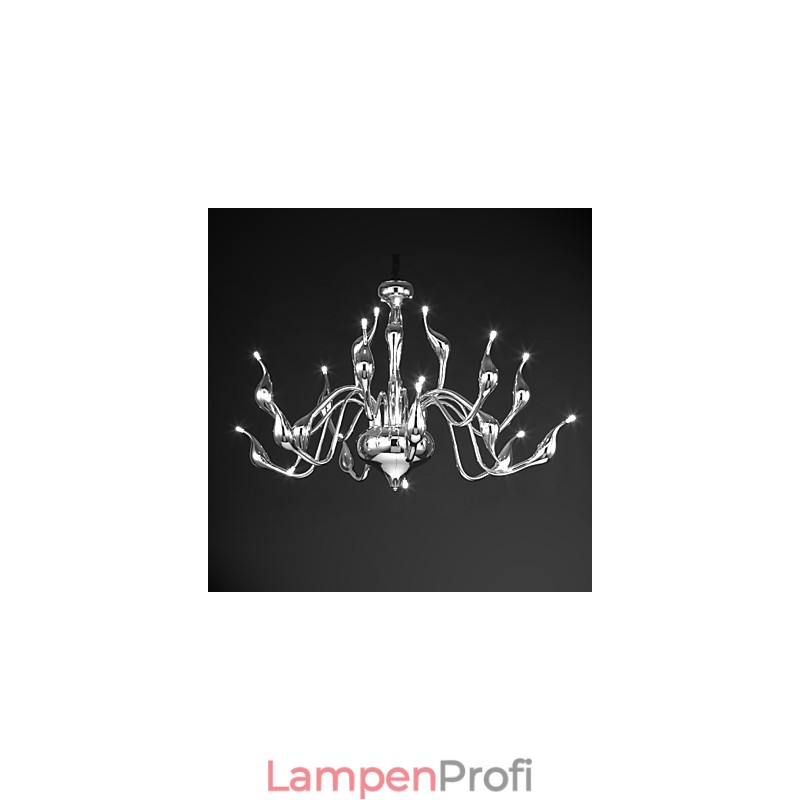 Moderne Kronleuchterleuchte 18 Lichter G4 Chrom-Finish