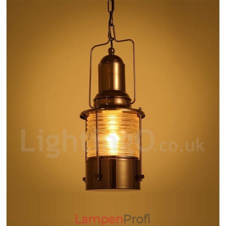 Retro Vintage 1 Licht Laterne Kupfer Pendelleuchte Retro Vintage 1 Licht Laterne Kupfer Pendelleuchte