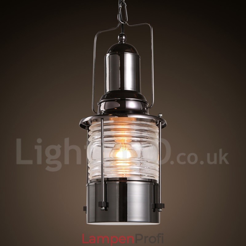 Retro Vintage 1 Licht Laterne Kupfer Pendelleuchte