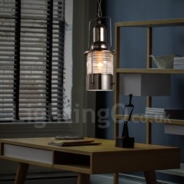 Retro Vintage 1 Licht Laterne Kupfer Pendelleuchte