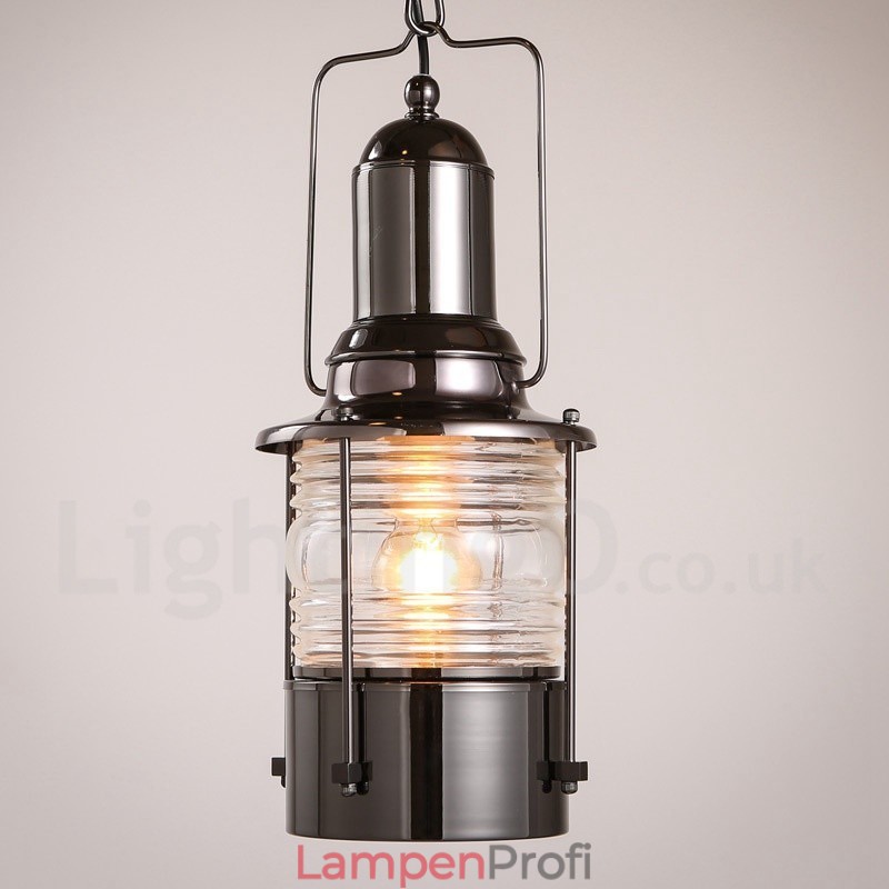 Retro Vintage 1 Licht Laterne Kupfer Pendelleuchte