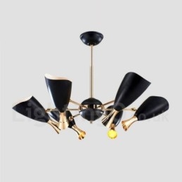 Moderne zeitgenössische 6-Licht-Kronleuchterlampe